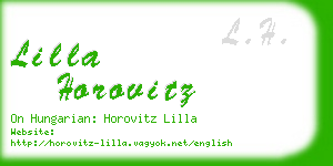 lilla horovitz business card